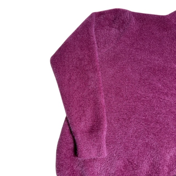 Strawberry Eyelash Mock Neck Long Sleeve Pullover Sweater Womens XS - Picture 6 of 7